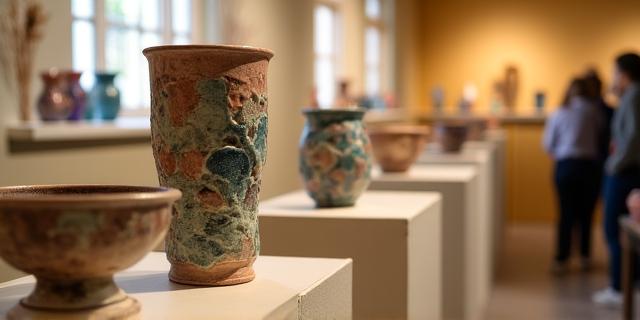 Studio ceramics exhibition featuring student work